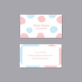 Business card template. CMYK vector