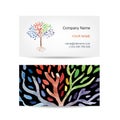 Business card template design. Art tree Royalty Free Stock Photo