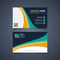 Business Card Template design, trendy and modern Royalty Free Stock Photo