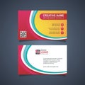 Business Card Template design, trendy and modern Royalty Free Stock Photo