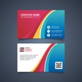 Business Card Template design, trendy and modern Royalty Free Stock Photo