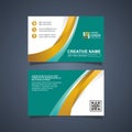 Business Card Template design, trendy and modern Royalty Free Stock Photo