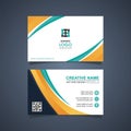 Business Card Template design, trendy and modern Royalty Free Stock Photo