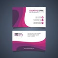 Business Card Template design, trendy and modern Royalty Free Stock Photo