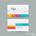 Business card template with diamond grey pattern background