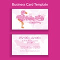 Business Card Template Flamingo Sweets Candy