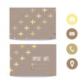 Golden business card template