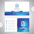 Business card template. Hotels and Hostels. High-rise commercial buildings office blocks and residential apartments for rent and Royalty Free Stock Photo