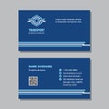 Business card template with logo - concept design. Industry technology sign. Power energy visit card branding. Transport