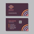 Business card template with logo - concept design. Industry technology sign. Power energy visit card branding. Vector