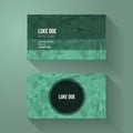 Business Card Template with Low Poly Design - Self Promo Element