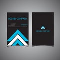 Modern business card design with arrow shapes