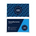 Business card template with modern geometric pattern Royalty Free Stock Photo