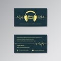 Business card template for music brand