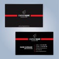 Business card template. Red and Black Royalty Free Stock Photo