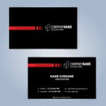 Business card template. Red and Black Royalty Free Stock Photo