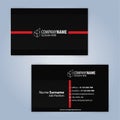 Business card template. Red and Black Royalty Free Stock Photo