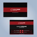 Business card template. Red and Black Royalty Free Stock Photo