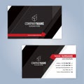 Business card template. Red and Black Royalty Free Stock Photo