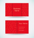 Business card template in red