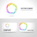 Business card template set, abstract colorful Royalty Free Stock Photo