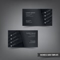 Business Card template set 030 black and dark Royalty Free Stock Photo