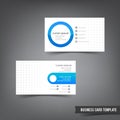 Business Card template set 028 blue and grey layer overlab Royalty Free Stock Photo