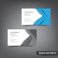 Business Card template set 031 blue and white layer Royalty Free Stock Photo