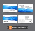 Business Card template set 006 Gear technology concept busines