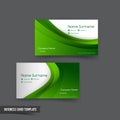 Business Card template set 049 green curve element for natural Royalty Free Stock Photo