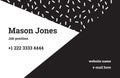 Business card template in the style of Memphis