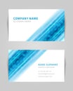 Business card template water flow blurred particles innovation branding identification vector