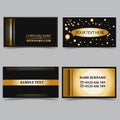 Business card templates. Black and gold