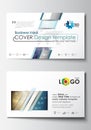 Business card templates. Cover design template, easy editable blank, abstract flat layout. Christmas decoration, vector Royalty Free Stock Photo