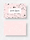 Business card templates. Painted textures are made of acrylic. Abstract grunge collection for banners, posters, leaflets, diaries,