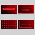 Business card templates. Stationery design vector set. Red and black