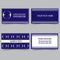 Business card templates. White and dark blue color