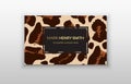 Business card trendy leopard pattern