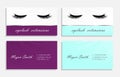 Business card variation for eyelash extinsions master vector