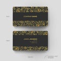 Business card vector template with floral ornament background Royalty Free Stock Photo