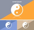 Business card or web banner with Yin Yang symbol
