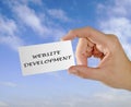 Business card for website development Royalty Free Stock Photo