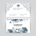 Business card on white background with copy space.