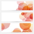 Business cards collection - circle retro pattern