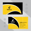 Set of yellow and black Modern Corporate Business Card Design