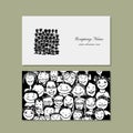 Business cards, people crowd for your design
