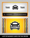 Business cards taxi set