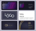 Business cards template. Corporate identity visiting cards with place for your text vector set isolated Royalty Free Stock Photo
