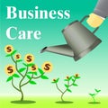 Business care growth vector illustration