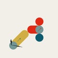 Business career ambition vector concept. Symbol of motivation, challenge, success and goals. Minimal illustration.